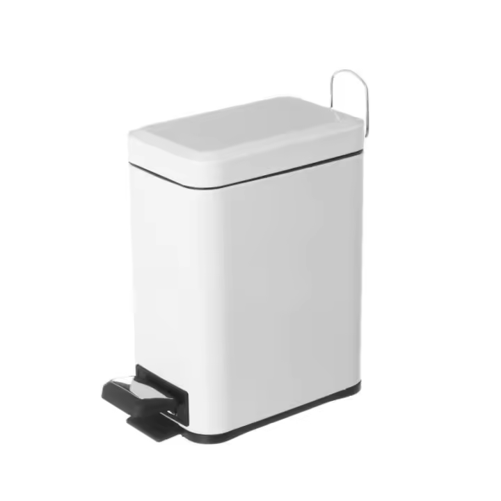 Dcasa Papelera de baño de metal blanca nórdica para cuarto de baño Fantasy - 1