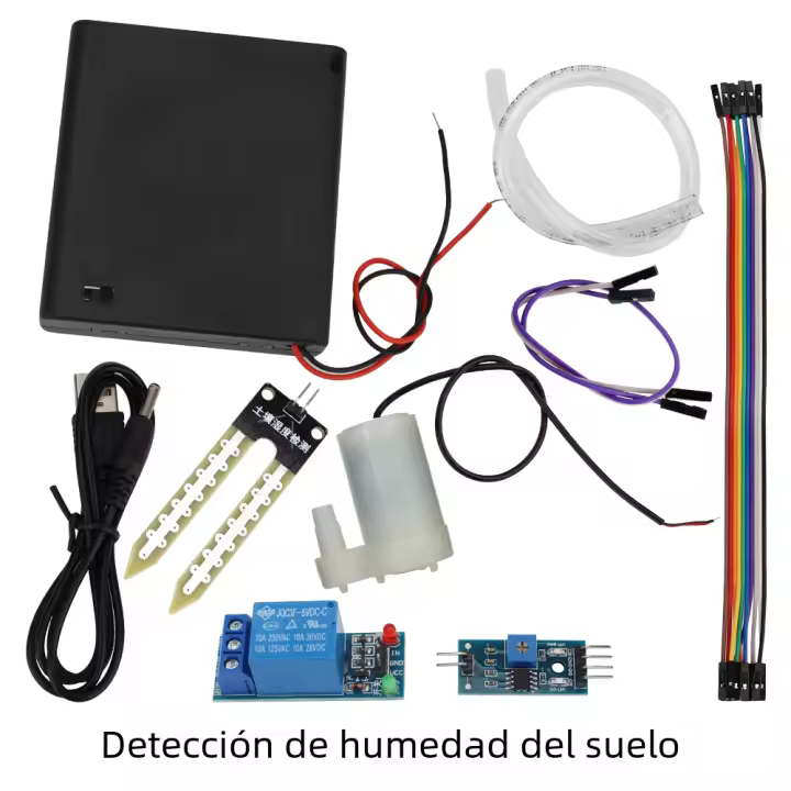 Kit De Módulo De Bomba De Agua Para Riego Automático Del Jardín Sistema De Irrigación Con Detección De Humedad Del Suelo DIY - 1