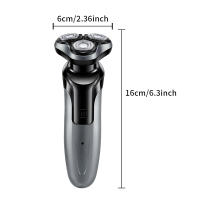 Afeitadora Eléctrica Para Hombres 3 En 1 Recargable Por USB Afeitadora Portátil De Viaje Con Afeitadora Pop-Up Gran Valor Afeitadora Rotatoria De Acero Inoxidable - details 1