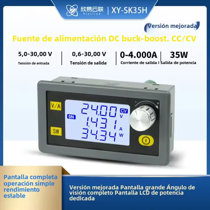 Convertidor De Tensión DC Buck Boost 5.0~30V a 0.6~30V Ajustable Suministro De Energía De Laboratorio Regulado CC CV 0~4.0A Módulo De Energía 6V 12V 24V - 1