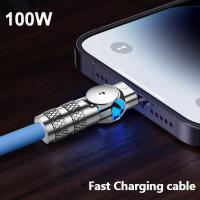 Cable De Carga Rápida USB Tipo C 100W 6A Elbowed 180° Rotativo Para Jugar Con Samsung S23 Xiaomi Huawei Cordón De Datos USB C - details 3