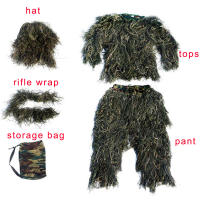 5Pcs Traje De Ghillie Para Adultos Ropa De Caza Camuflaje Indumentaria Unisex Para Caza Y Observación De Aves Material De Poliéster - details 1