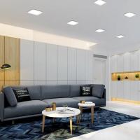 Downlight LED de superficie 24W Código de barras: 8433325291112 temperatura del color:6500K Caudal luminoso,:2700lm Protección IK:IK03 Dimension:L289*W289*H38. Montaje es de superficie,de metal blanco. Luz directa hacia bajo. - details 7