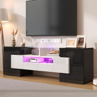 Soporte de TV Brilliant Blanco, 145 cm, iluminación LED, muebles de salón, Modern diseño, elegant surface de Cristal - details 5
