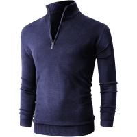 Suéter De Cuello Alto Para Hombre Con Cierre De Cremallera a Medio Tamaño Manga Larga Estilo Casual Caliente Para Otoño E Invierno Streetwear Y Business - details 10