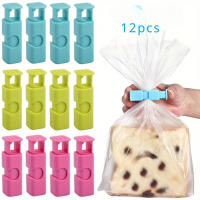 12pcs Clips De Alimentos Multicolor Reutilizable Y Duradero Con Mecanismo De Resorte Flexible Para Sellado De Bolsas De Papas Fritas - details 0