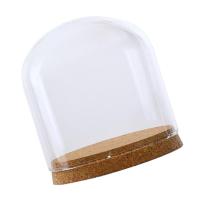 Jarrón De Vidrio Transparente Con Cubierta De Cúpula Y Base De Madera Para Suculentas Terrarium Decoración De Boda Y Navidad Moderno - details 5