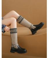 Botas Largas Para Mujer Nuevas De Lana Elásticas Botas Retro Con Suela Gruesa Botas De Rodilla Elegantes Zapatos Para Mujer - details 23