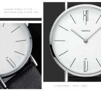 Reloj De Pulsera De Cuarzo Para Hombre Marca Lujosa Estilo Casual Y Fashion Material De Correa De Cuero Movimiento De Cuarzo Resistente Al Agua - details 13