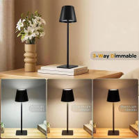 Lámpara De Escritorio Recargable LED Con Interruptor Táctil 3 Colores Ajustable Para Decoración De Dormitorio Sala De Estar Barra De Comida Iluminación - details 3