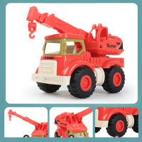 Juego De 4 Piezas UNGH Camiones De Construcción a Escala Para Niños Juguetes De Vehículos Inerciales Mini Camión Grúa Excavadora Y Remolque - details 8