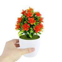 1pc Artificial Potted Plant Small Bonsai Flowers Pot Simulated Tree Ornaments Decoración Para Mesa De Oficina Hotel Hogar Boda - details 6