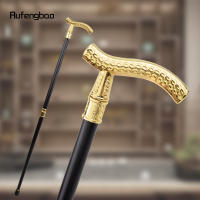 Bastón De Moda Con Patrón De Flor Dorada Decorativo Y Elegante Para Fiesta Punta De Goma Material De Acero Longitud 93cm - details 0