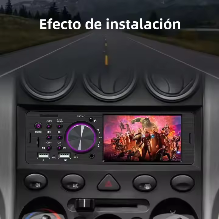 BQCC Radio De Coche 1 Din4.1 Pulgadas Táctil Bluetooth MP5 Jugador Handsfree Con Luz Colorida Carga USB TF Reproductor Multimedia Universal Para Todas Las Marcas De Vehículos - 1