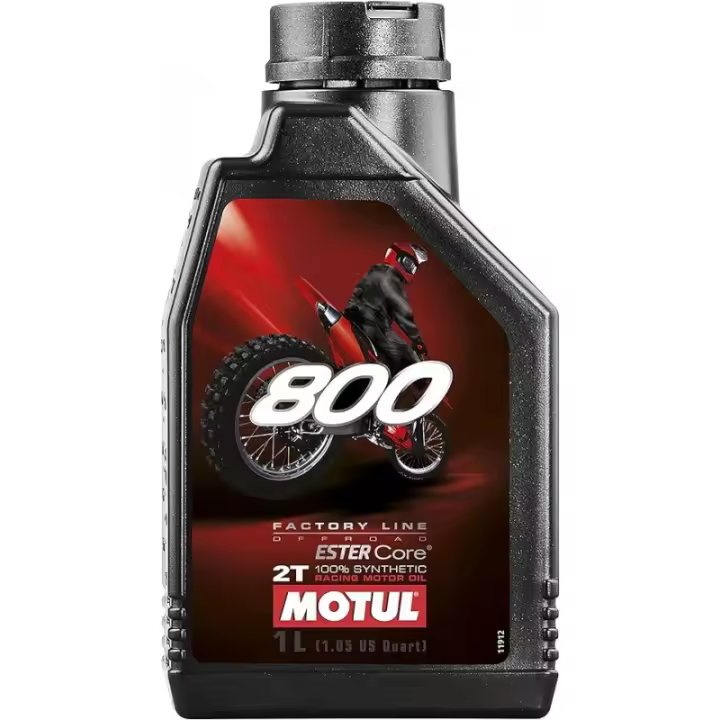 Aceite Motul 800 Sintético 1 Litro - Fórmula para Todo Tipo de Motores 2T - 1