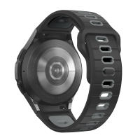 Correa Oficial Para Samsung Galaxy Watch 6 Classic 43mm Y 47mm Correa De Silicona Negra Y Naranja Compatible Con Galaxy Watch 5 pro 45mm Watch 4 40mm 44mm Unisex - details 2