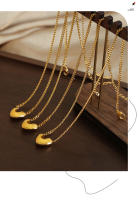 Encanto Collar colgante en forma de corazón para mujer Collar colgante en forma de corazón irregular Collar de acero inoxidable chapado en oro de acero de titanio 316L Joyería versátil de personalidad de nicho simple y de moda - details 9