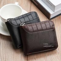 Cartera De Cuero Para Hombre Lujo Monedero Con Bolsillo Para Monedas Y Tarjetas Cierre De Cremallera Protección RFID - details 5