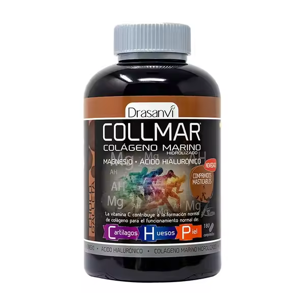 Drasanvi Collmar Colágeno Magnesio + Ácido Hialurónico  180 comp masticables -  Sabor: Choco-Galleta - 1