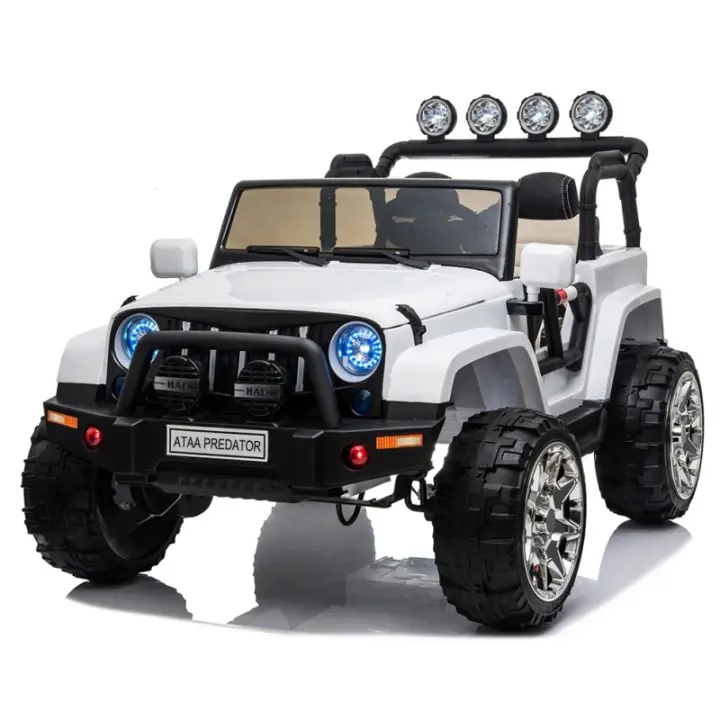 ATAA Predator 24v, Coche eléctrico para niños XXL Todo Terreno de 2 plazas con 4 potentes Motores, batería de 24V, Asiento de Piel, Ruedas EVA y Mando para Padres - 1