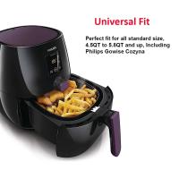 Rack De Doble Capa Para Air Fryer Accesorios Metálicos Plegables Soporte Con Brochetas Herramientas De Cocina - details 0