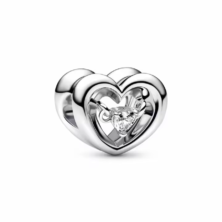 Charm Pandora Corazón Radiante y Gema Flotante - 1