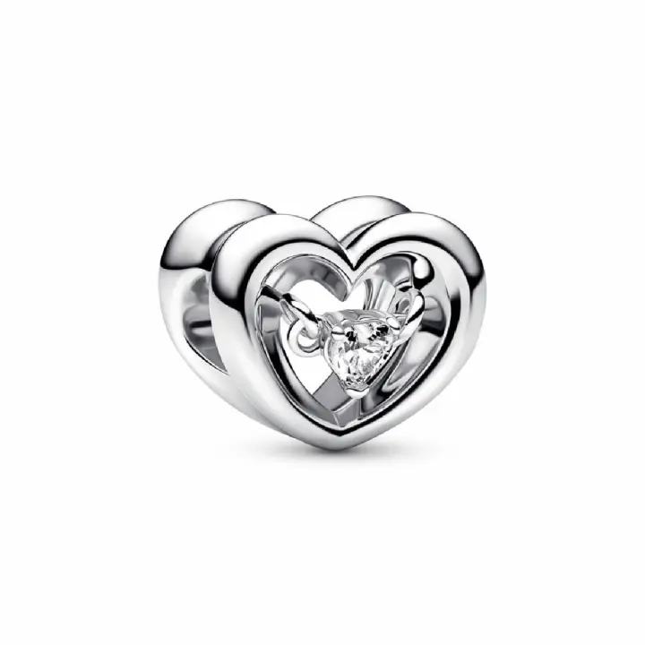 Charm Pandora Corazón Radiante y Gema Flotante - 1