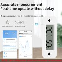 Termómetro Y Higrómetro Inteligente Mini WiFi Tuya Compatible Con Google Home Yandex Alexa Control Remoto Por App Con Alarma - details 8