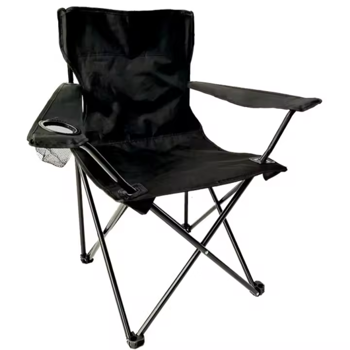 Silla de Playa Plegable con funda  ,SILLA CAMPING, Estructura de Acero Resistente,Asiento de Lona Impermeable ,Ideal para Playa o Camping ,Pesca, Estructura de Acero, 50*50cm - 1