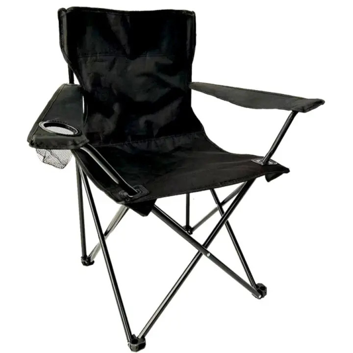 Silla de Playa Plegable con funda  ,SILLA CAMPING, Estructura de Acero Resistente,Asiento de Lona Impermeable ,Ideal para Playa o Camping ,Pesca, Estructura de Acero, 50*50cm - 1