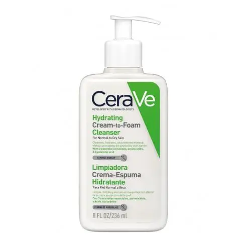 CERAVE LIMPIADOR CREMA HIDRATANTE ESPUMOSA 236ML - 1