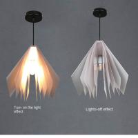 Lámpara Colgante Creativa De Libro Moderno Para Comedor Cocina IslaSuspension Lámpara De Techo Artística Metálica Blanco Negro Rosa Azul Adecuada Para Sala De Estar Estudio Dormitorio Hotel - details 14