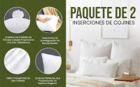 HOMESOL®   Pack de 2 o 4 Unidades. Cojines Decorativos , Cojín Acolchado Para el Hogar, Almohadón Relleno de Fibra Hueca, Para el Sofá o el Coche,  Funda de colchón para cama -Cutí - Con Cremallera en L - details 1