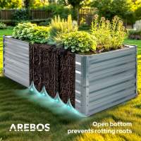 AREBOS Cama elevada de metal 240 x 90 x 45cm Cama de plantación cama de verduras - details 16