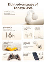 Lenovo LP25 Auriculares Bluetooth Portátiles 5.4 Modo Dual Estilo Deportivo Con Sonido HiFi Y Diseño De Clip En El Oído Carga Por Cable Tipo C Duración De La Batería 16 Horas - details 5