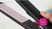 PHILIPS EssentialCare HP8321/00 - Plancha de pelo con placas de cerámica, extralargas, color negro - details 1