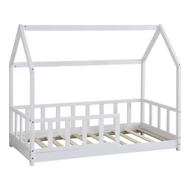 Habitat y Jardin - Cama-cabina de madera "Charlotte" - Blanco - 80 x 160 cm - 1
