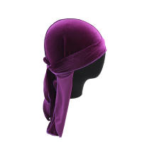 Nuevos Durags De Veludo Unisex Tapete Turban Breathable Sombrero Largo Pirata Cabeza Hip Hop Bandana Para Hombres Y Mujeres - details 9