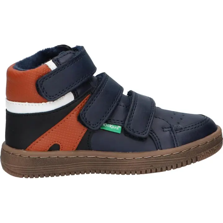 Botines de Niño KICKERS 739367-30 LOHAN 83 NOIR CAMEL MARI - 1