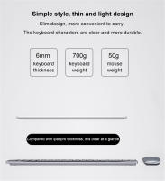 Jomaa Teclado Y Ratón Inalámbricos Ultrafinos USB 2.4G + Bluetooth Recargables Con Funciones Multimedia Para Oficina Doméstica - details 21