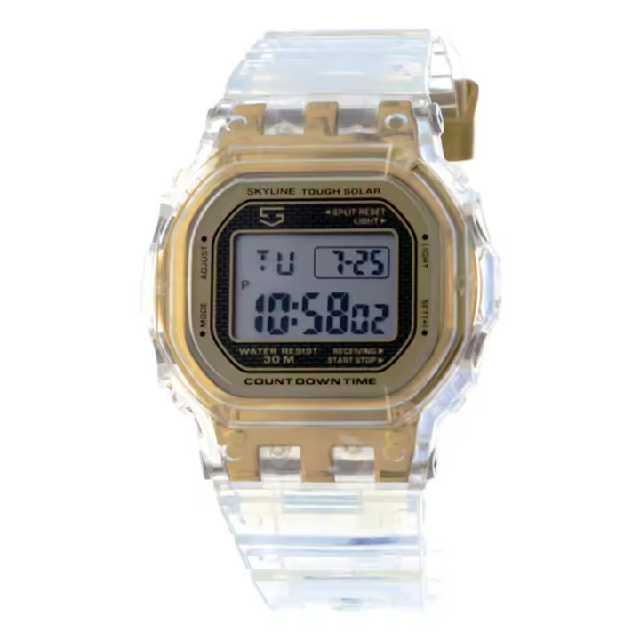 Reloj Digital Skyline 093-0022 Moderno Casual Correa Transparente - Hombre - 1