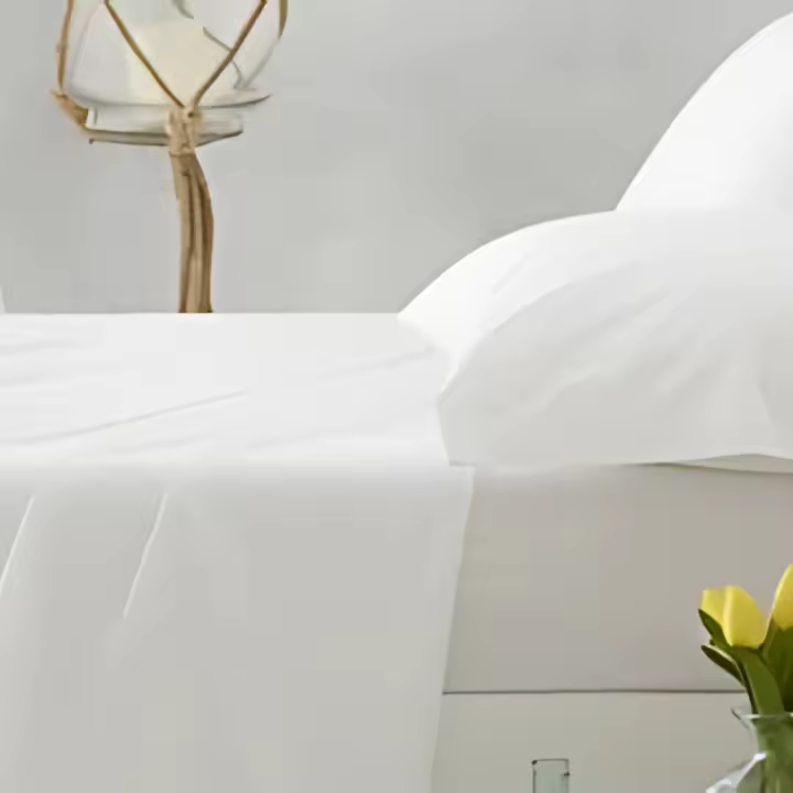 Burrito Blanco Juegos de sábanas hostelería_ algodón T12 Cama 090 cm 100% Algodón Suaves Frescas Resistentes al Uso Frecuente - 1