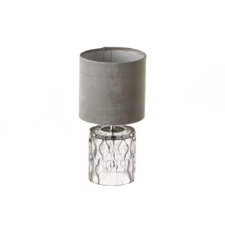 Lámpara de sobremesa Base Cristal Gris 15x15x29 cm-DAMDAM GO - 1