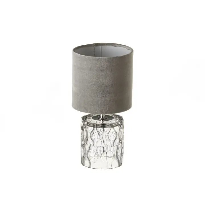 Lámpara de sobremesa Base Cristal Gris 15x15x29 cm-DAMDAM GO - 1