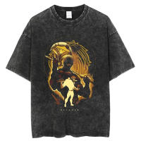 Camiseta De Manga Corta Para Hombre Estilo Harajuku Con Estampado De Anime Cotton Vintage Camiseta De Verano Streetwear Negro Tees Casual - details 12