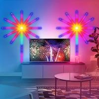 Tira De LED RGBIC Colorida Con Control Por Voz Y Timer Para Ambiente Fuegos Artificiales USB Para Decoración De Hogar Y Musica - details 2