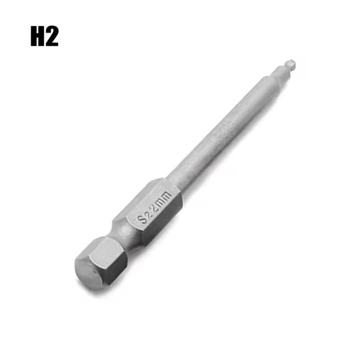 Punto De Destello 1pc 65mm Bit De Destornillador Cabeza Hexagonal Magnética Herramienta De Taladro Tratamiento De Acero De Aleación Para H2-H8 - 1