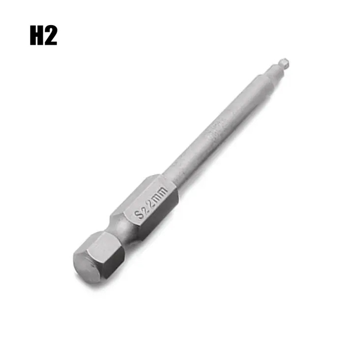 Punto De Destello 1pc 65mm Bit De Destornillador Cabeza Hexagonal Magnética Herramienta De Taladro Tratamiento De Acero De Aleación Para H2-H8 - 1