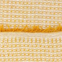 Colcha multiuso 85% algodón reciclado 15% poliéster diseño cuadritos amarillo. - details 2