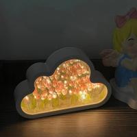 Lámpara De Noche Creativa Tulipán Nube Mar De Flores Luz Atmosfera Transparente Regalo Para Amantes Del Qixi Decoración De Escritorio - details 12
